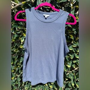 ▪️ 4/$25- Reitmans Blue Ribbed‎ Tank